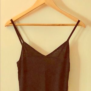 Cashmere gown - long chemise - black